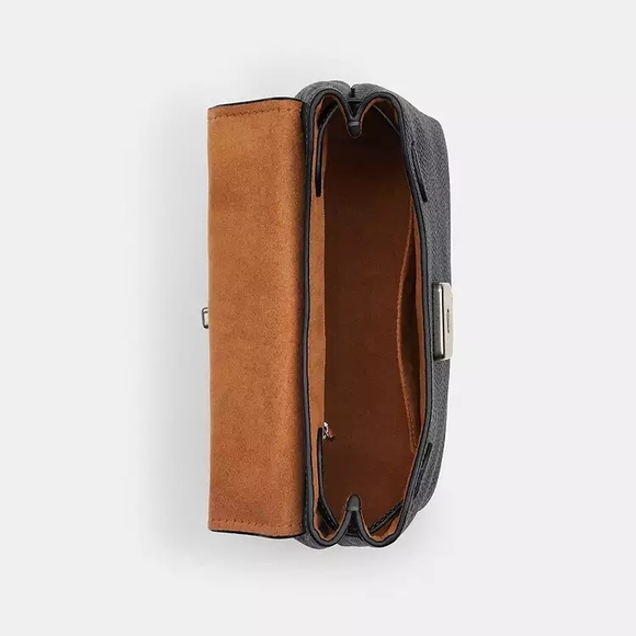 Coach Emory Top Handle Black Leather Handbag - Picture 3 of 11